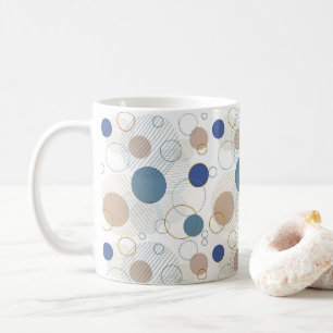 Mug Points de couleur sable et bleu de plage