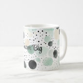 Mug Points de Crème Noire Menthe Fantaisie (Devant droit)