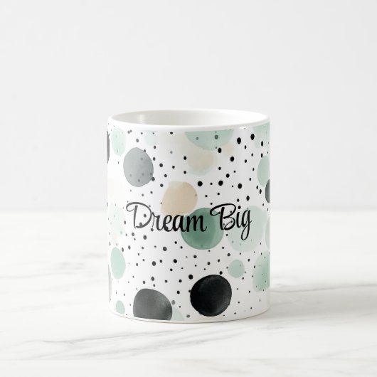 Mug Points de Crème Noire Menthe Fantaisie (Centre)
