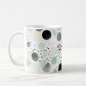 Mug Points de Crème Noire Menthe Fantaisie (Gauche)