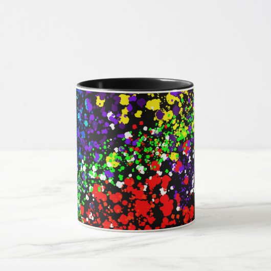 Mug Points de peinture à explosion couleur Cool modern (Centre)