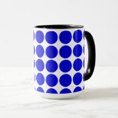Mug Points de polka -Bleu royal (Devant droit)