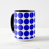 Mug Points de polka -Bleu royal (Devant gauche)