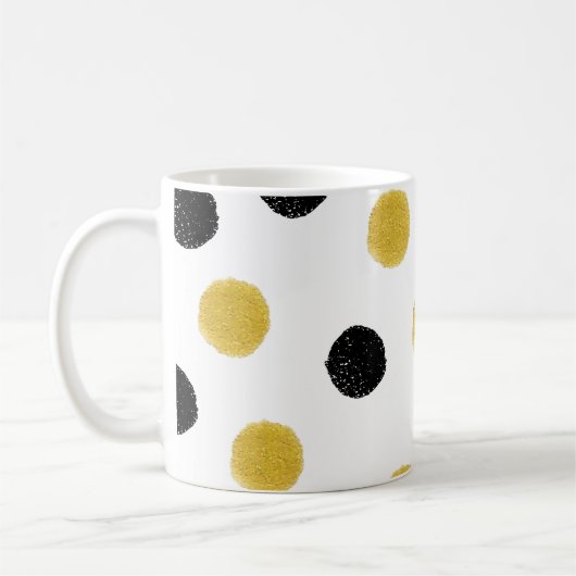 Mug Points d'or chaotiques : éclaboussure Vintage. (Gauche)
