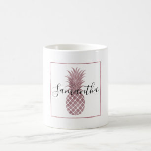 Mug Points d'or rose Ananas