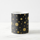Mug Points dorés aléatoires sur fond noir (Centre)