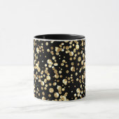 Mug Points dorés sur fond noir . (Centre)