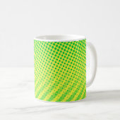 Mug Points et rayures jaunes et verts (Devant droit)