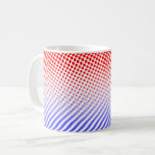 Mug Points et rayures rouges et bleus (Devant gauche)