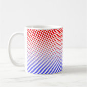 Mug Points et rayures rouges et bleus (Gauche)