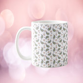 Mug Points Fleurs Paisley Rose vert violet