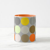 Mug Points géants du milieu du siècle, gris, or et ora (Centre)