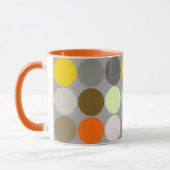 Mug Points géants du milieu du siècle, gris, or et ora (Gauche)