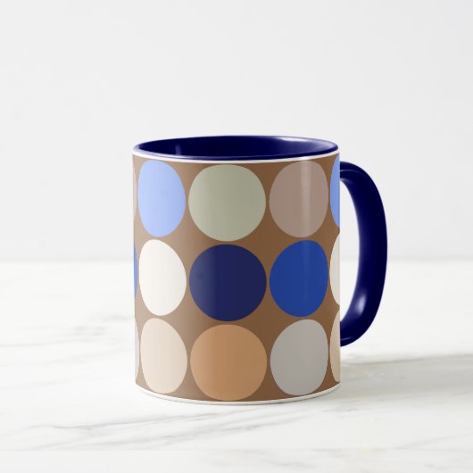 Mug Points géants du milieu du siècle, Taupe Tan, Beig (Devant droit)