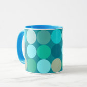 Mug Points géants du milieu du siècle, Turquoise, Aqua (Devant gauche)