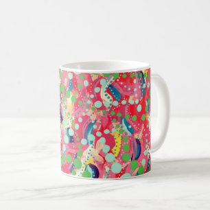 Mug Points heureux et formes jouées Art original