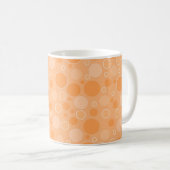 Mug points jaune ton sur fond rétro style années soixa (Devant droit)