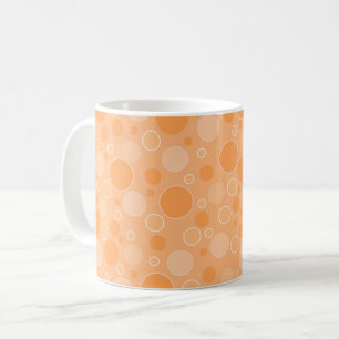 Mug points jaune ton sur fond rétro style années soixa