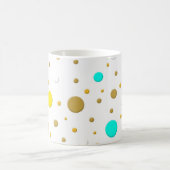 Mug Points jaunes sarcelle or aléatoires (Centre)
