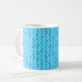 Mug points lumineux bleu clair et turquoise superposés (Devant gauche)