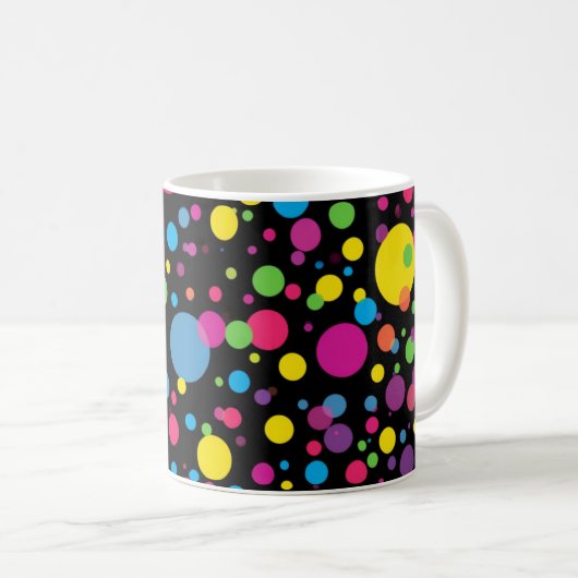 Mug Points multicolores brillants (Devant droit)