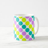 Mug Points multicolores grands rétro années soixante (Devant droit)