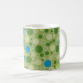 Mug points multicolores rétro vert (Devant droit)