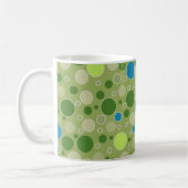 Mug points multicolores rétro vert (Gauche)