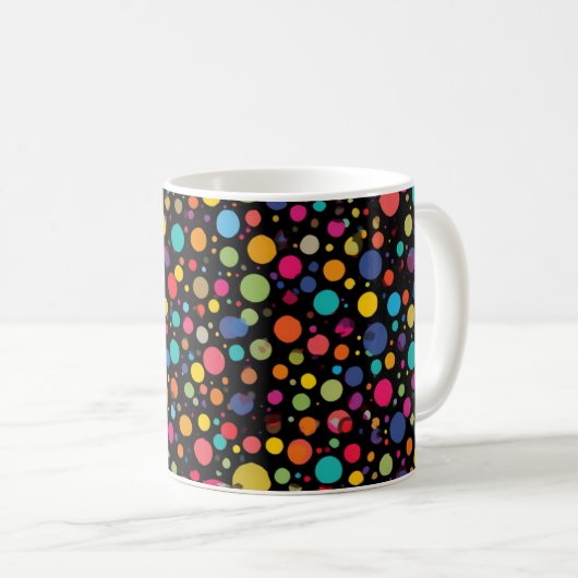 Mug Points multicolores vifs (Devant droit)