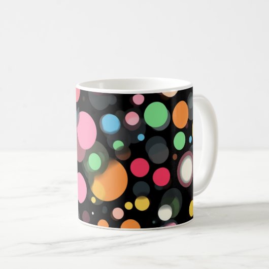Mug Points multicolores vifs (Devant droit)
