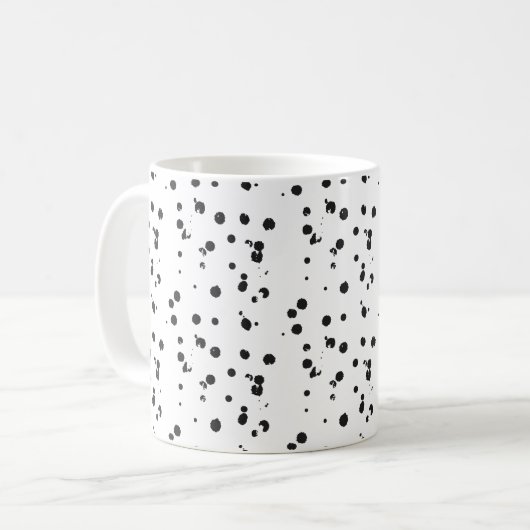 Mug Points noirs Abstraits minimaux mignons Boug tache (Devant gauche)