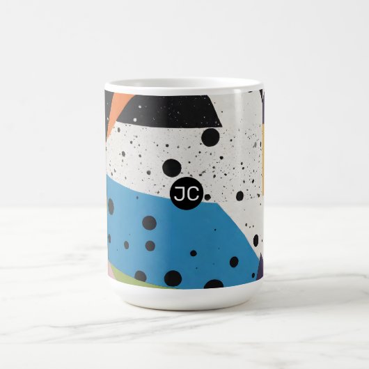 Mug Points noirs en papier collage (Centre)