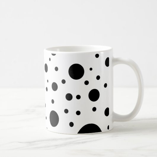 Mug Points noirs et blancs aléatoires (Droite)