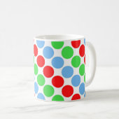 Mug Points noirs et blancs rétro années soixante multi (Devant droit)