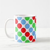 Mug Points noirs et blancs rétro années soixante multi (Gauche)