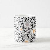 Mug Points noirs et blancs rétro avec des étoiles (Centre)
