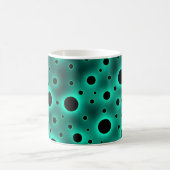 Mug Points noirs modernes sur turquoise (Centre)