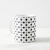 Mug Points noirs, Motif à pois, Pois, Pointillé (Devant gauche)