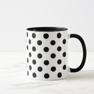 Mug Points noirs sur fond blanc