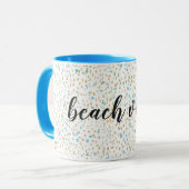 Mug Points Ocean Blue Gold Sand (Devant gauche)