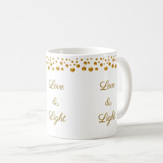 Mug Points Or Love & Light Confetti (Devant droit)