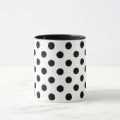 Mug Points Polka des Années 50 Noir sur Blanc (Centre)