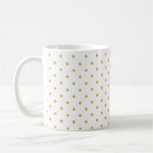 Mug Points polka en or et blanc (Gauche)