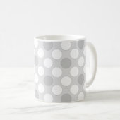 Mug Points polka gris clair à la mode (Devant droit)