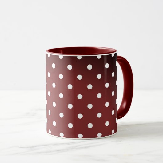 Mug Points polka rouge (Devant droit)