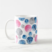 Mug Points roses bleus gris (Gauche)