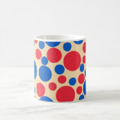 Mug Points Rouge Et Bleu Sur Tan (Centre)