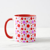 Mug Points Rouges et Roses Rétro (Gauche)