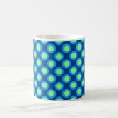 Mug Points tournés rétros, bleu cobalt et vert clair (Centre)