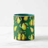 Mug Poire éparpillée Imprimer sur vert émeraude (Centre)